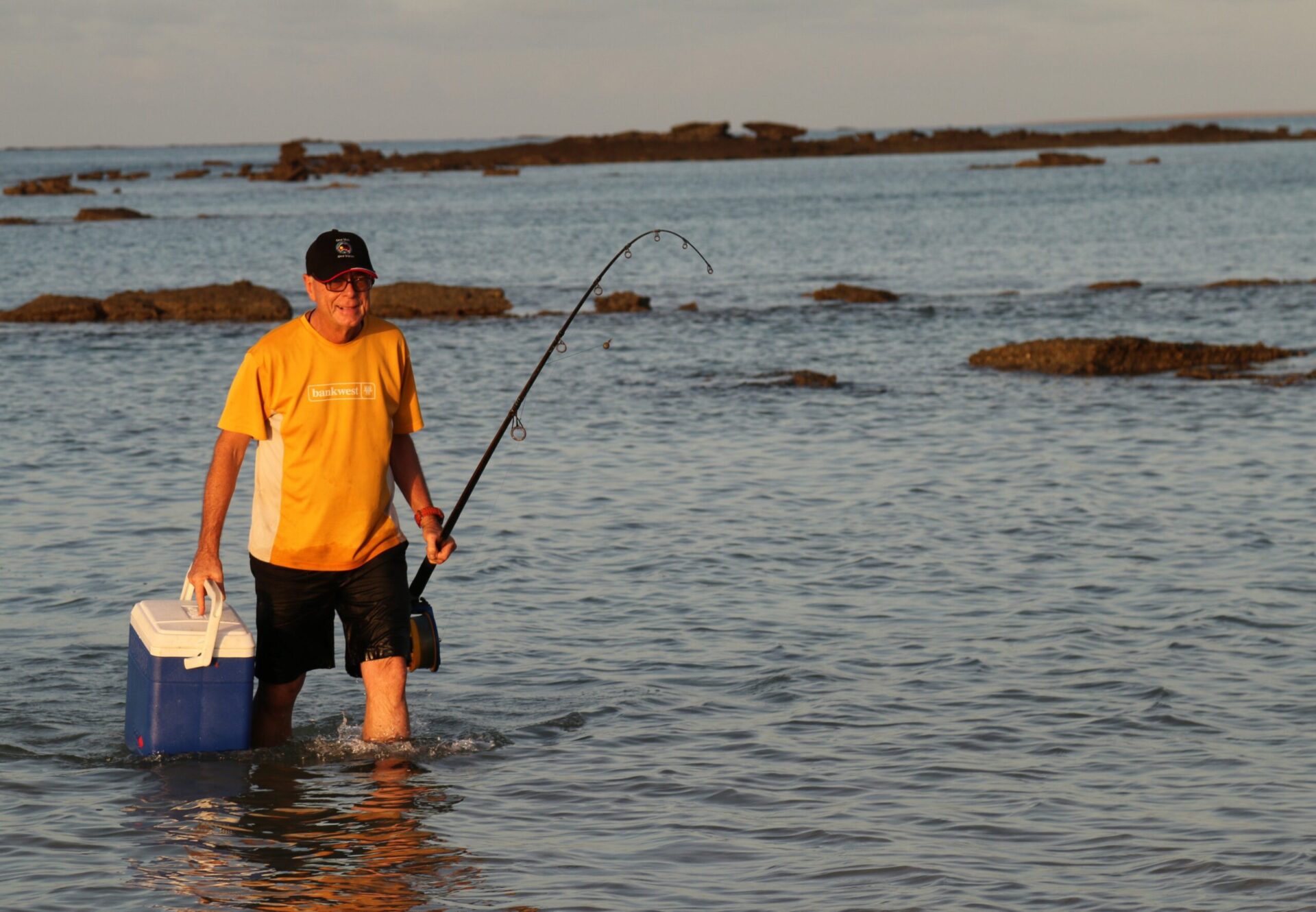 Fishing at Cape Leveque, WA, while with RFDS Derby in 2015.