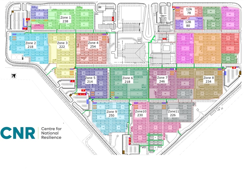 CNR working site map with resident zones marked