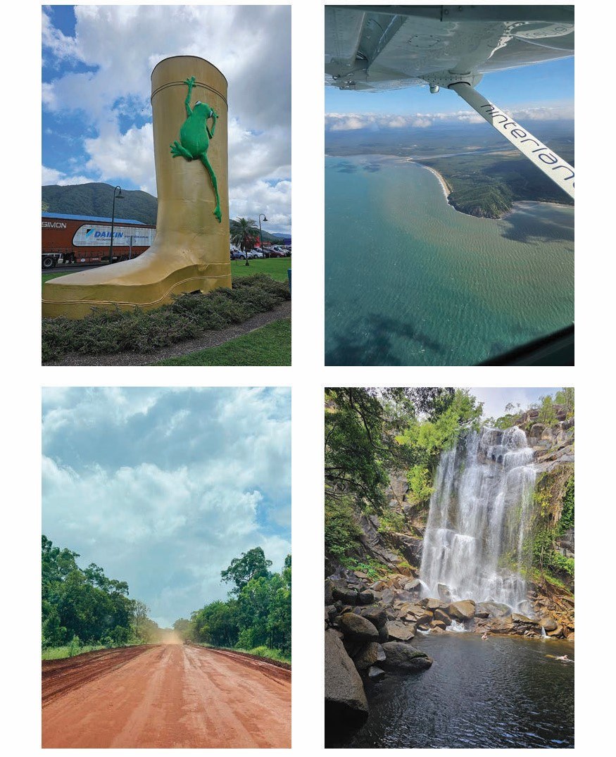 Taz exploring Bamaga, Cooktown and Tully.