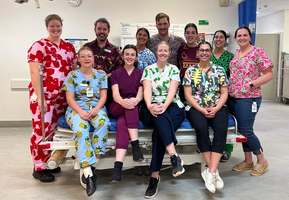 The colourful staff at Winton, QLD, 2023.