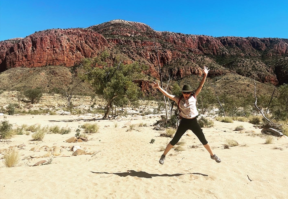 Karleigh enjoying her time in Alice Springs