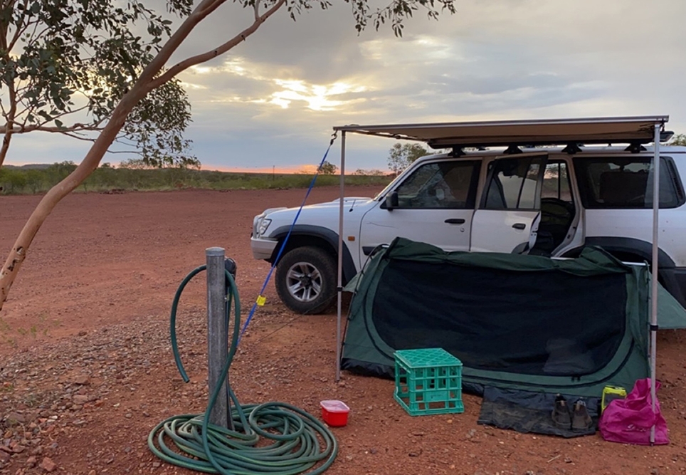 A nightly stopover for much needed rest near Tennant Creek on the way to Darwin.