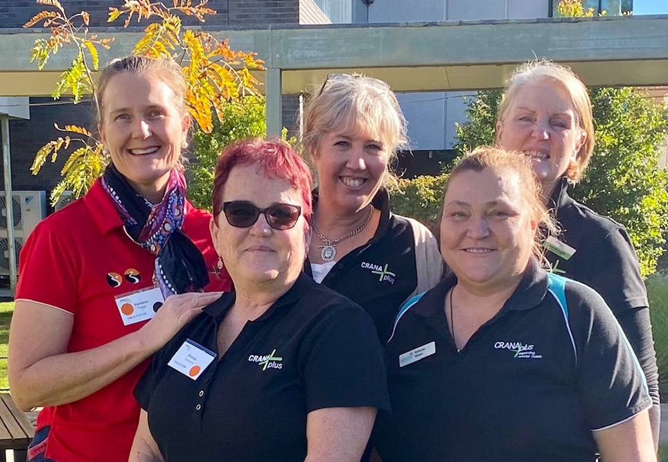 Vanessa Page, Sharon, Jenny Bell, Belinda Maier and Leonie McLaughlin at a Shepparton MEC, 2022.