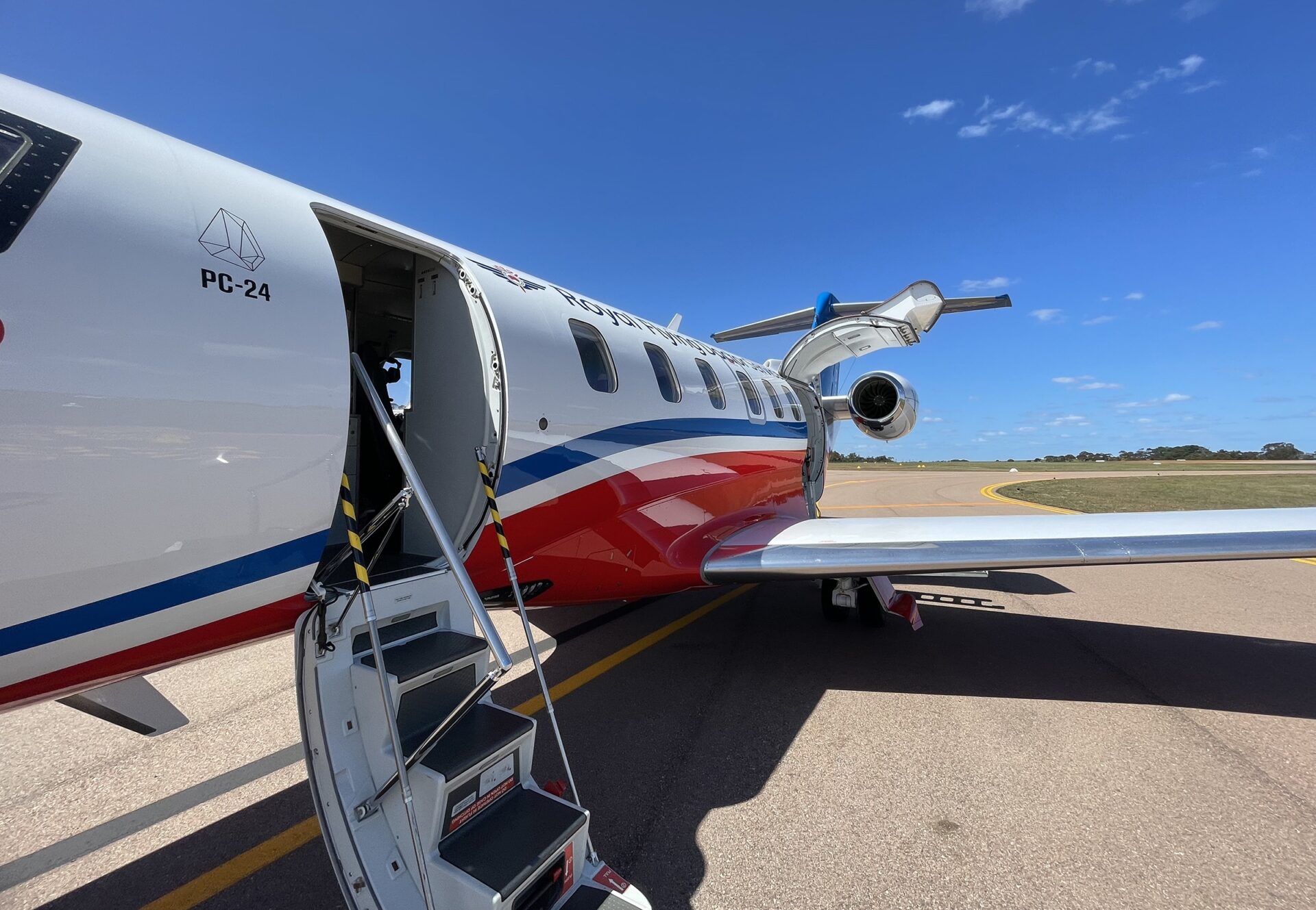 RFDS plane on runway.