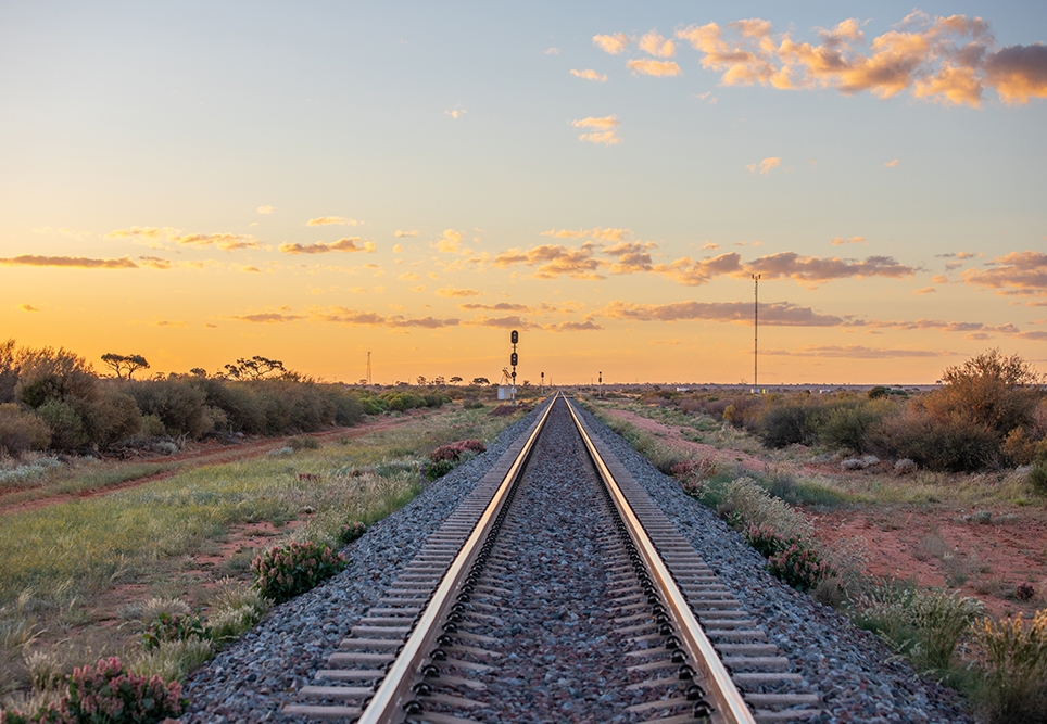 The Trans Australian Railway.