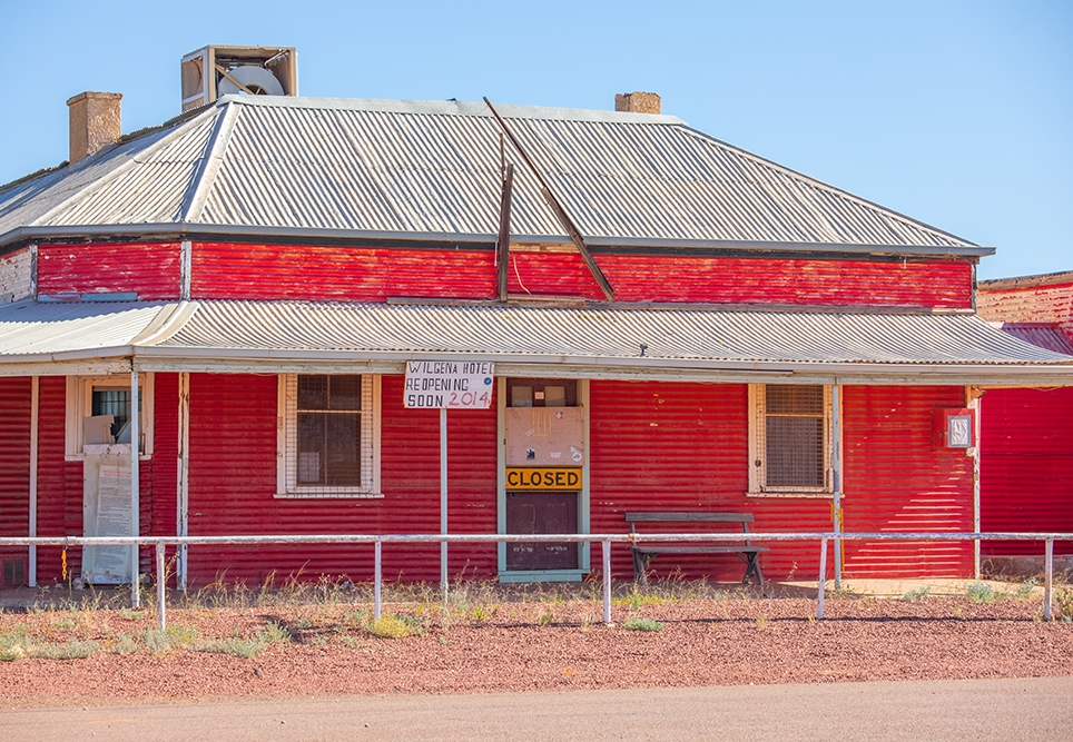 Wilgena Hotel, Tarcoola in 2020.