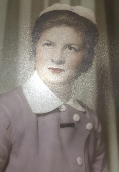 Sandra as a young nurse.