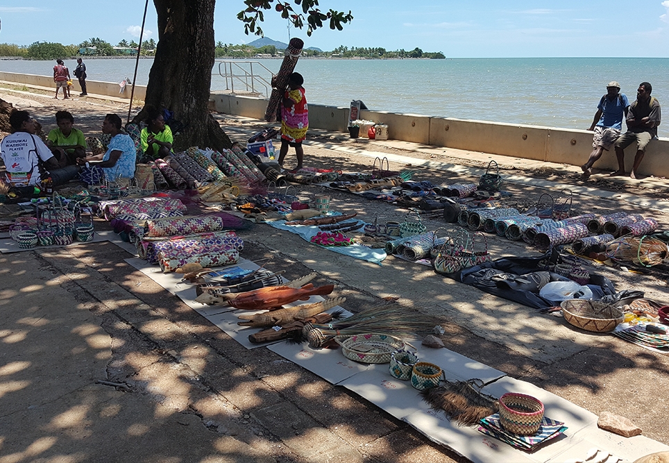 Saibai Island markets – where PNG nationals come to sell their handicrafts.