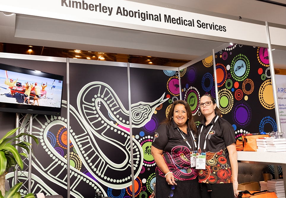 The Kimberley Aboriginal Medical Services (KAMS) exhibit.