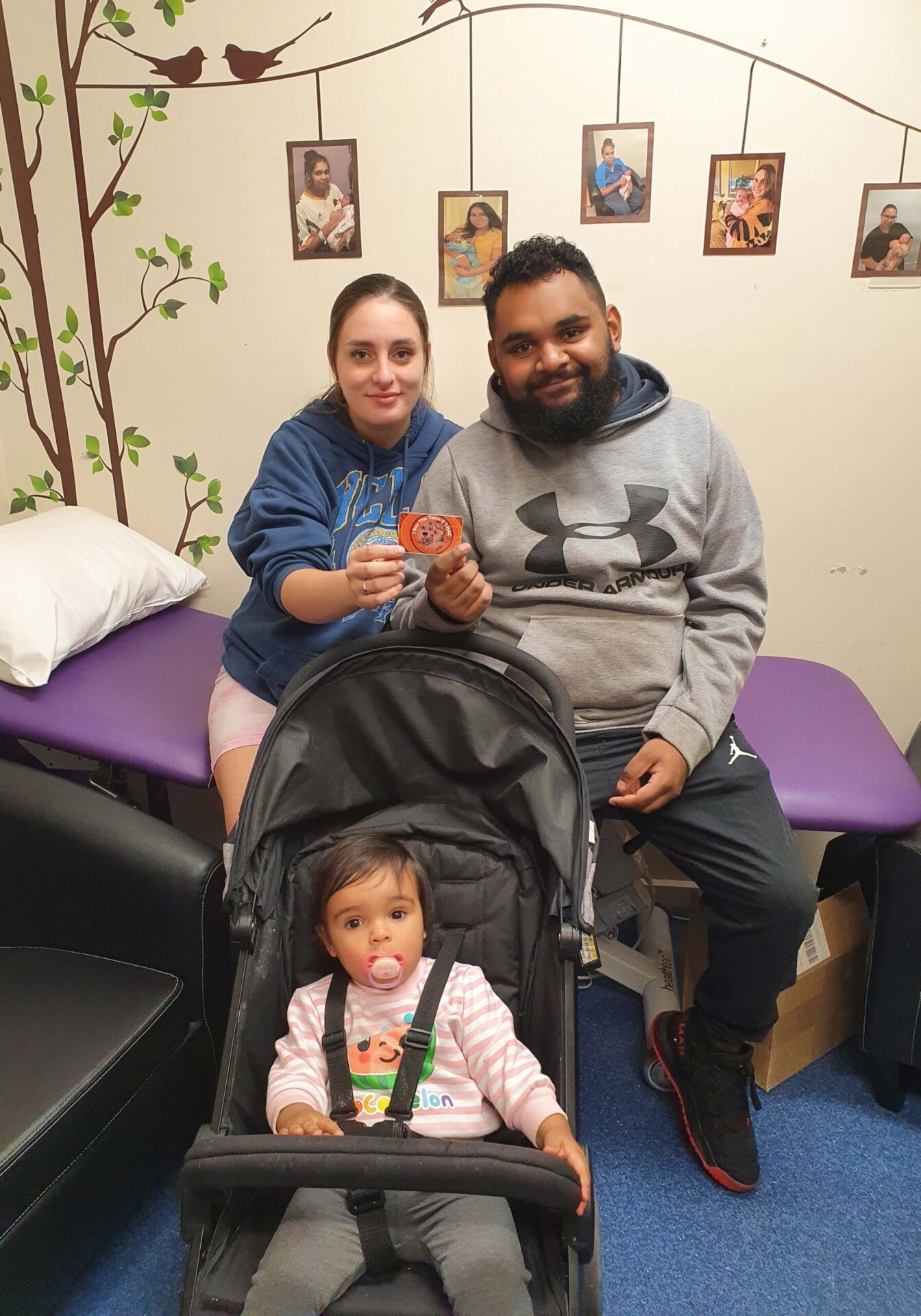 The first family to use the new CEMR: Tyneille, Gregory (Tom Tom) and Lakaijah from Dareton.