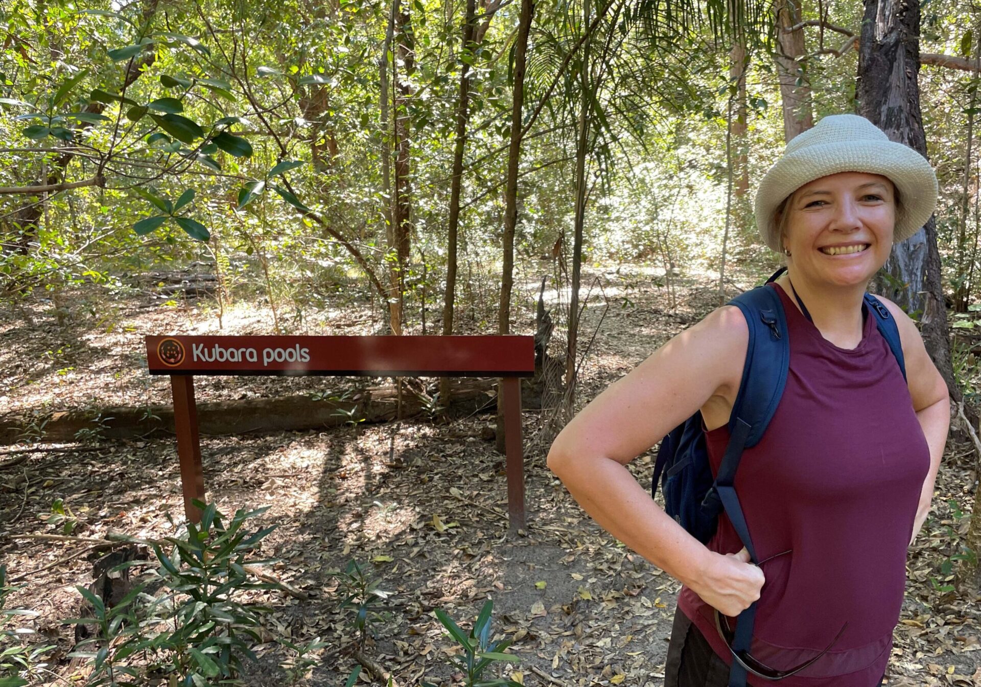 Nicole hiking in Kakadu.