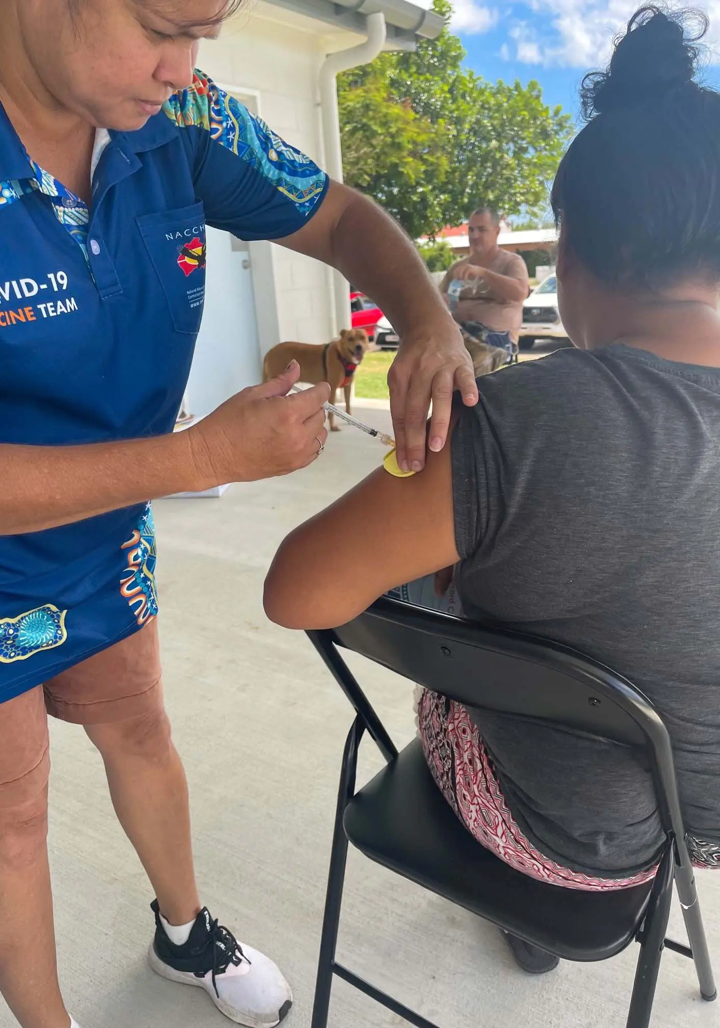 Lynn Yeatman jabbing Karlena Hobson