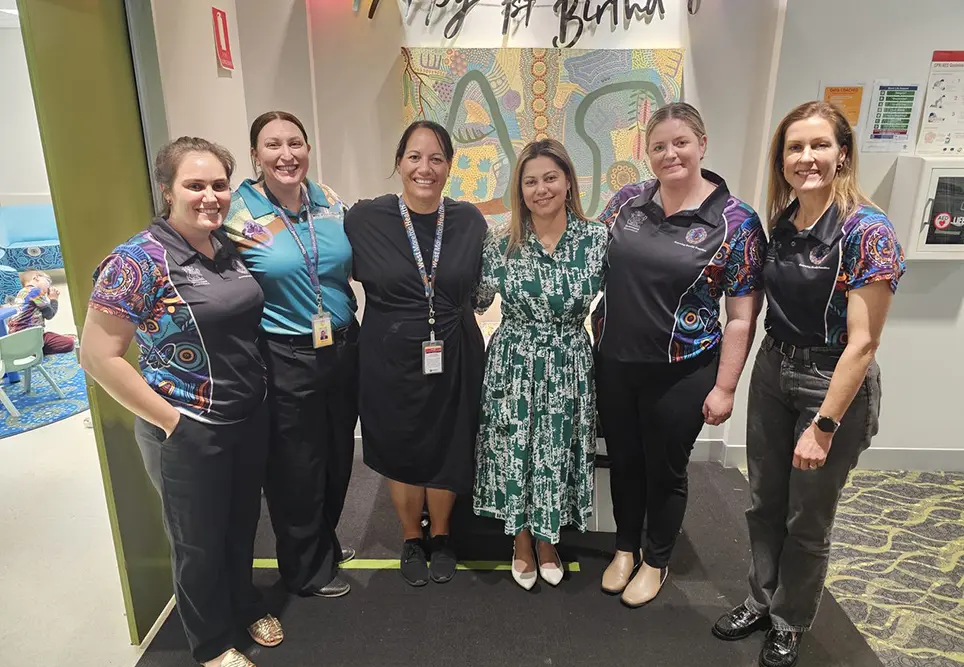 Melina Connors (center) with West Moreton Jaghu MGP team