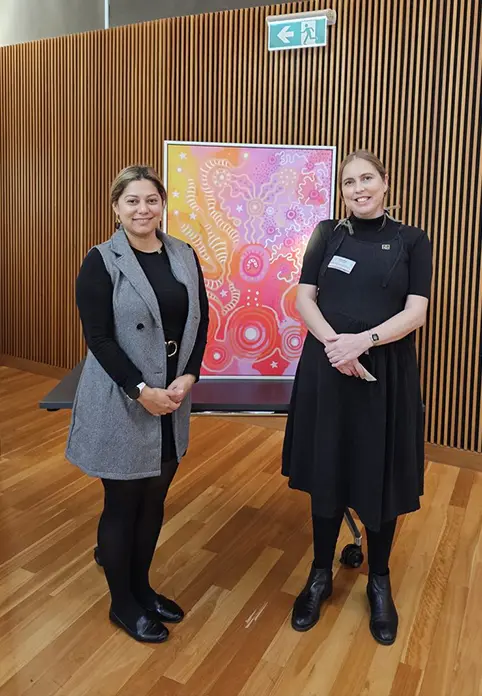 Melina alongside First Nations Nursing Director, Rosie Borey