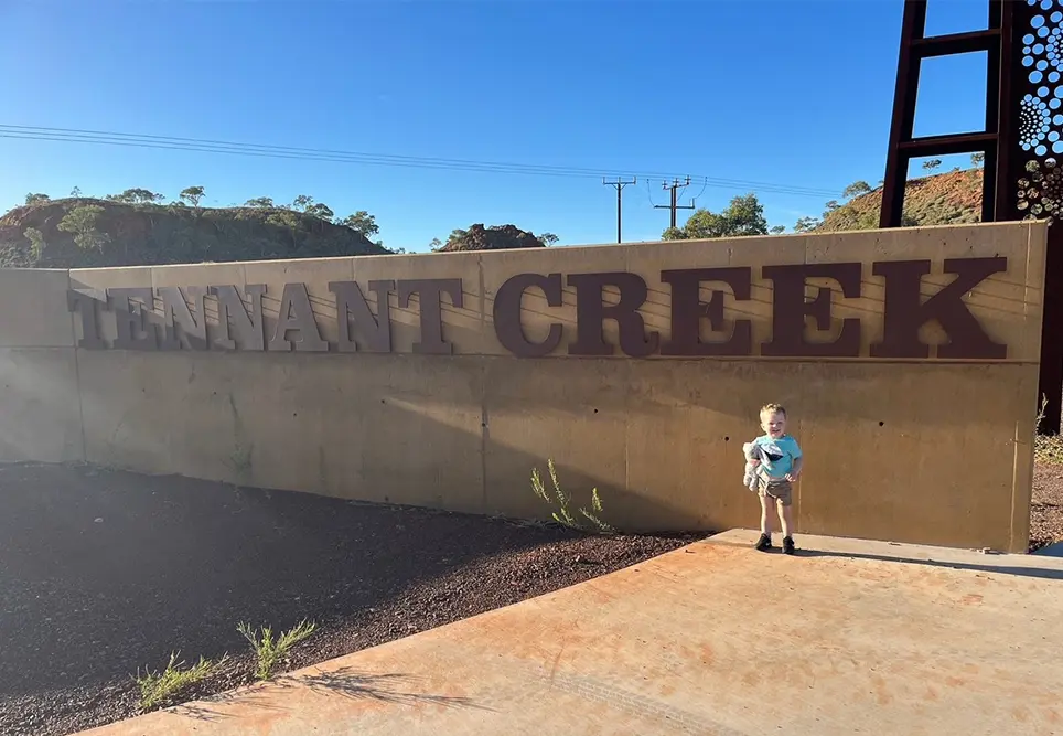 Keelan's last day in Tennant Creek.