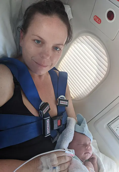RFDS transfer to Alice Springs Hospital with Baby Keelan.